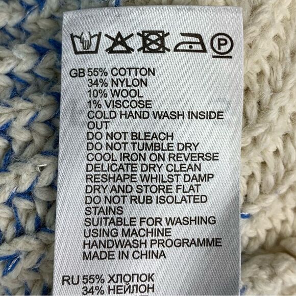 Reiss Women’s Astrid Striped Oversized Jumper Wool blend Knitted Sweater Small - Picture 11 of 13